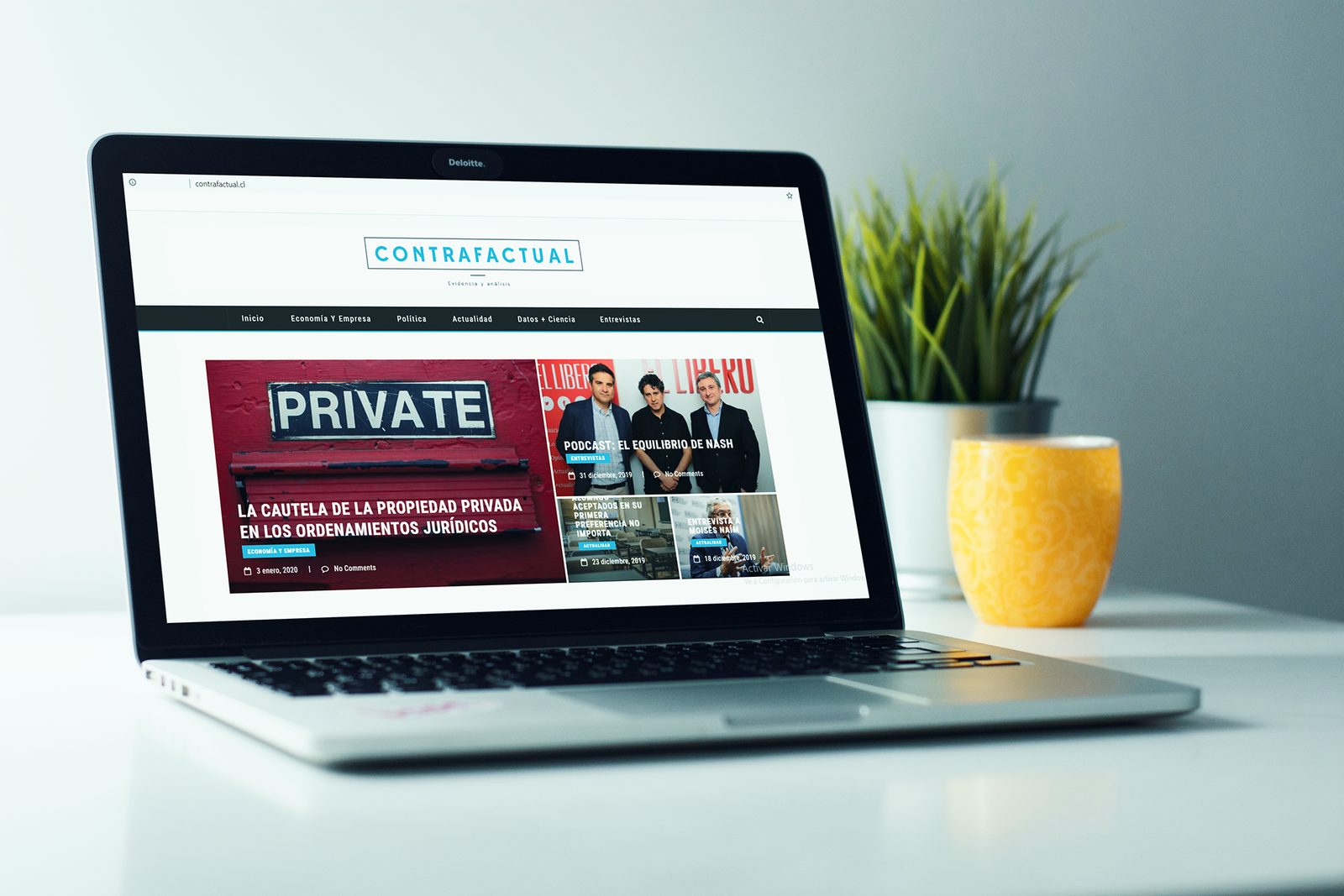 Diseño de identidad de marca y web Contrafactual
